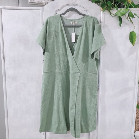 NWT Madewell Sage Green Mini Dress Size 2X - Picture 3 of 7